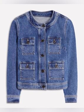 Boden Denim Lady Jacket Blue EUC size 20 22 2x Plus Jeans Jacket